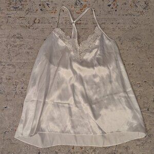 White Satin Cami Top